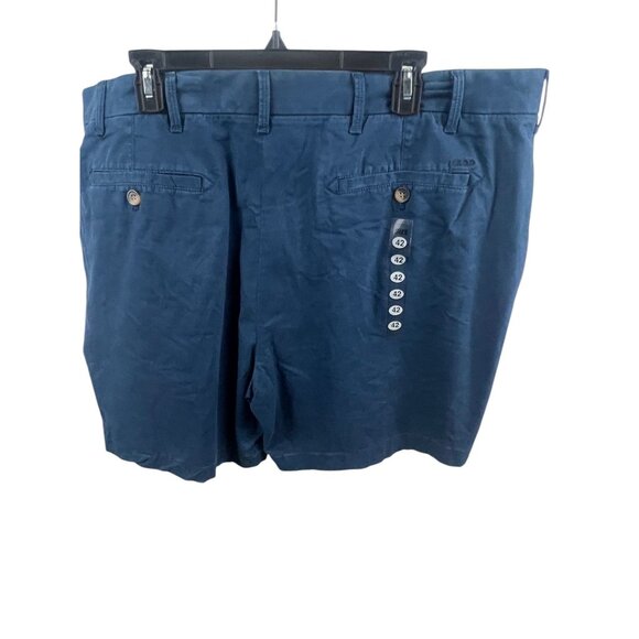 Izod Saltwater Men's 7'' Twill Stretch Shorts Size 42 Navy Blue Chino Summer - Picture 6 of 10